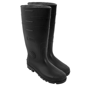Bota PVC Jardinera Negra Casquillo