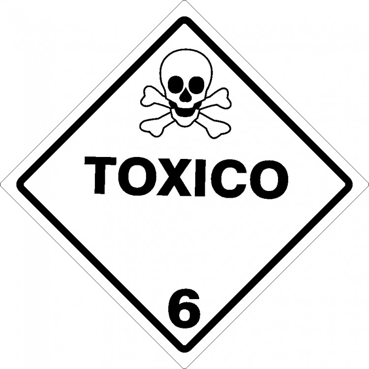 Letrero Rombo Clase 6 27 x 27 cm