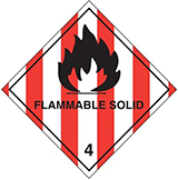 Letrero Rombo Clase 4 27 x 27 Cm RAYAS