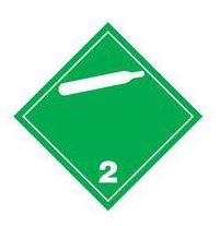 Letrero Rombo Clase 2 27 x 27 cm Verde