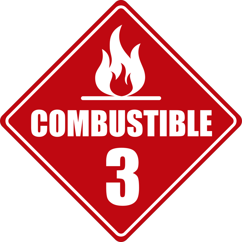 Letrero Rombo Clase 3 27x 27 cm