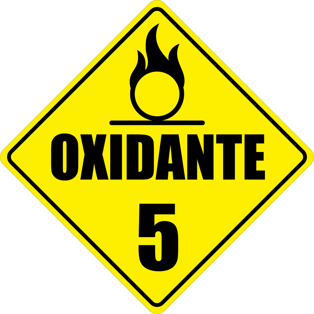 Letrero Rombo Clase 5.1 27 27 cm