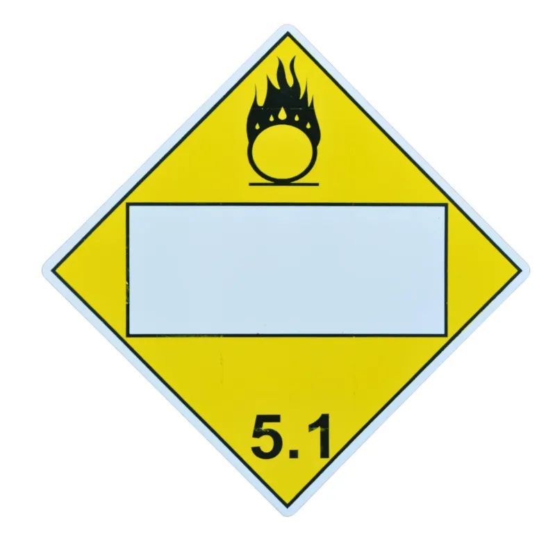 Letrero Rombo Clase 5.1 27 27 cm (Etiqueta)