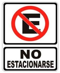 Letrero No Estacionarse