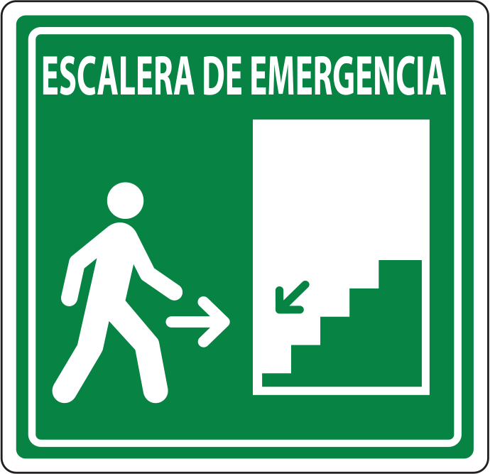 Letrero Escalera de Emergencia