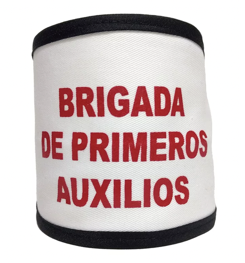 Brazalete Brigada Primeros Auxilios blanco