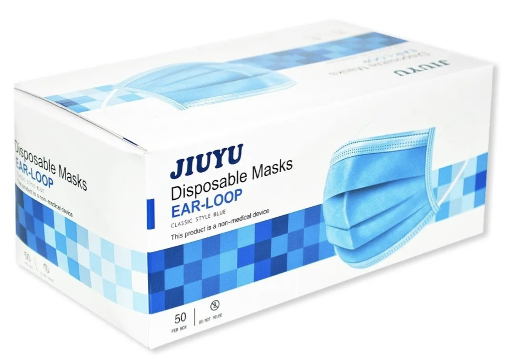 Cubrebocas Desechable Plisado 3 Capas Caja 50 pzas