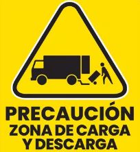 Letrero zona de carga y descarga