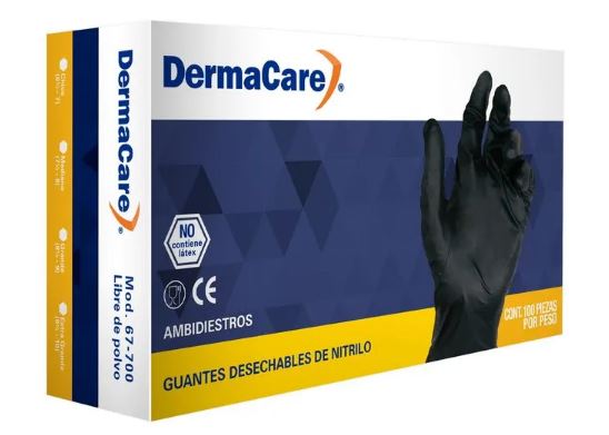 67-700 GUANTE NITRILO DESECHABLE NEGRO (S)