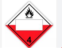 Letrero Rombo Clase 4 27 x 27 Cm R/B