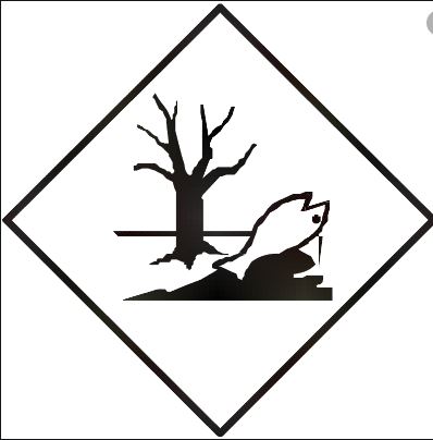 Letrero Rombo Peligro Medio Ambiente 27 x 27 cm