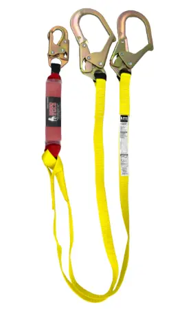 BANDA DE SEGURIDAD CON DOBLE GANCHO GRANDE Y AMORTIGUADOR