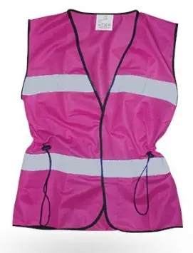 Chaleco Alta Visibilidad Ajustabe Rosa MR