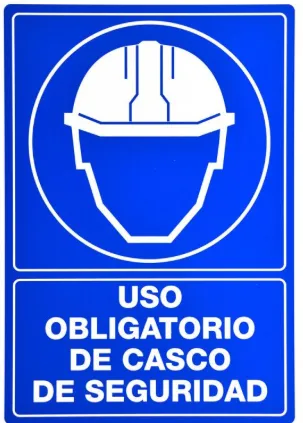 Letrero Uso Obligatorio de Casco de Seguridad