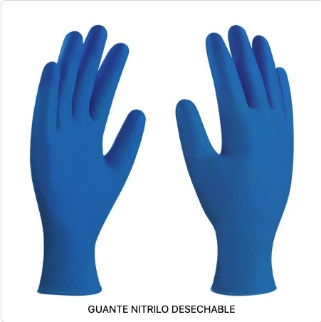 67-600 GUANTE NITRILO DESECHABLE AZUL (M)