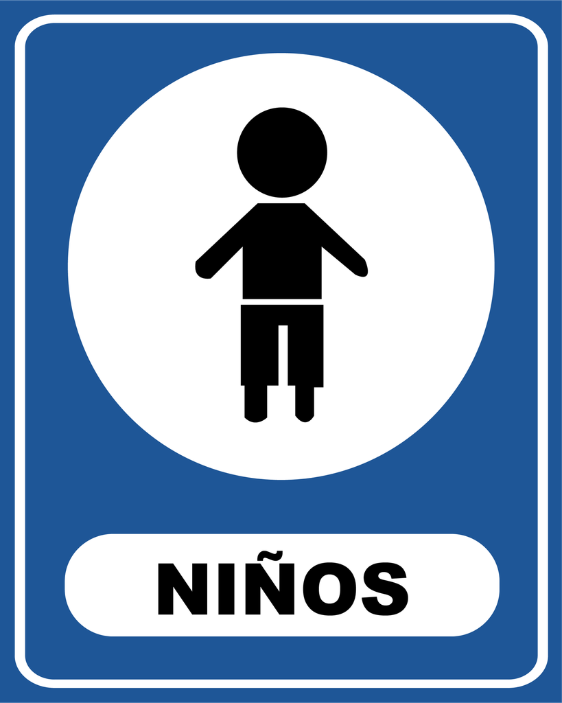 Letrero Baño Niños/Niñas