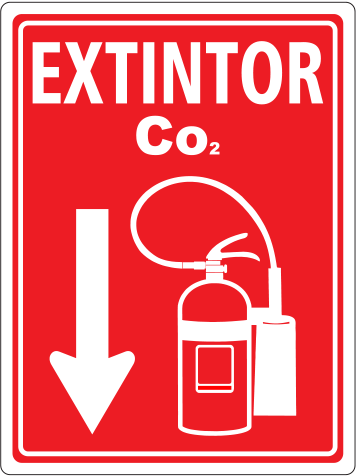 Letrero Extintor CO2
