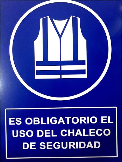 Letrero Uso Obligatorio Chaleco de Seguridad