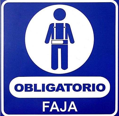 Letrero Uso Obligatorio Faja