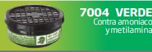 Cartucho Quimico Contra Amoniaco y Metilamina Verde Mod 7004
