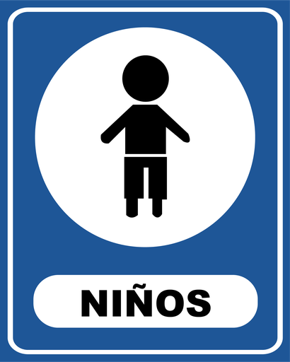 Letrero Baño Niños